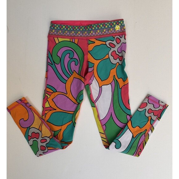 Trina Turk‎ Leggings WANDERLUST Womens Colorful Vibrant Athletic Yoga Cropped XS - Picture 3 of 11